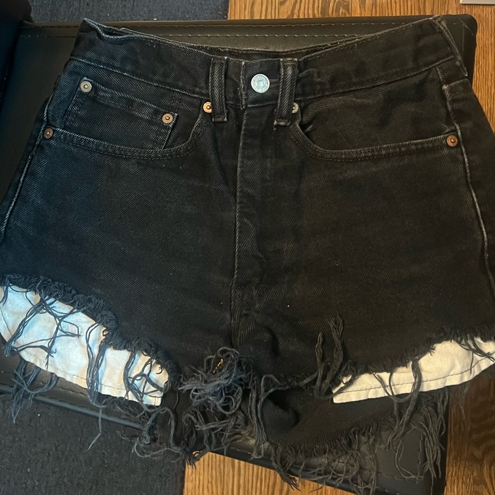 Vintage Black Levi cutoff shorts